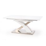 sandor valge lakitud laud sistra mööbel must jalg metallist mööblipood tartu