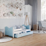 MIKOLAJ voodi valge-sinine sistra mööbel moodne kodu uus sisustus lastetuba (3)