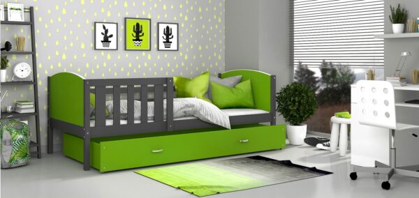 Tami-P-kolor-voodi-hall-roheline-190x80-sistra-moobel-kodusisustus-lastetuppa