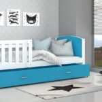 Tami P kolor voodi valge sinine 190×80 sistra mööbel kodusisustus lastetuppa