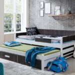 Dois voodi valge zebrano laste noorte tuba sistra mööbel magamistuppa kodusisustus