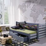 Mateusz voodi 2-kohaline grafiit hall akrüül laste noorte tuba sistra mööbel magamistuppa kodusisustus
