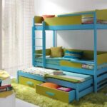 Quatro narivoodi 3-kohaline 180×80 sinine akrüül iguaana laste noorte tuba sistra mööbel kodu sisustus magamistuppa