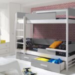 Tres narivoodi 2-kohaline 180×80 valge hall laste noorte tuba sistra mööbel kodu sisustus magamistuppa