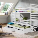 Hipolit narivoodi 3-kohaline 180×80 valge akrüül laste noorte tuba sistra mööbel kodu sisustus magamistuppa