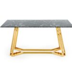konami laud klaas efekt imitatsioon marmor must kuldne raam jalg sistra mööbel mööblipood halmar pood