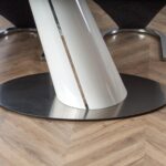 odense valge läikiv laud kroom alusel sistra mööbel pikendatav vaheplaadiga mehhanismiga mugav ja ilus uus tehnika 3