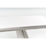 odense valge läikiv laud kroom alusel sistra mööbel pikendatav vaheplaadiga mehhanismiga mugav ja ilus uus tehnika 7