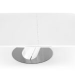 odense valge läikiv laud kroom alusel sistra mööbel pikendatav vaheplaadiga mehhanismiga mugav ja ilus uus tehnika 9