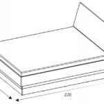 york 160 SP voodi ülestõstetava mehhanismiga pesukast suur sistra mööbel funktsionaalne kaasaegsed toonid led valgus 1