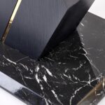 vincenzo söögilaud marmor efekt sistra mööbel must valge kuld kombinatsioon stiilne luksuslik disain suured ruumid pikendatav 7