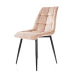 chic velvet beež toolid köögitoolid sistra mööbel must jalg mugav kaasaegne tepitud polster disaineri toode 2
