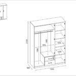 Riidekapp 150-210 sistra mööbel kodu uus sisustus moodne mööbel mõõdud
