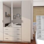 Riidekapp 200-220 valge peegliga sistra mööbel kodu uus sisustus moodne mööbel