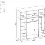 Riidekapp 200-242 sistra mööbel kodu uus sisustus moodne mööbel mõõdud