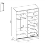 Riidekapp 2D-170 sistra mööbel kodu uus sisustus moodne mööbel mõõdud