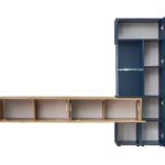 marino kaasaegne sektsioon Dark Blue, Flagstaff Oak tamm tumesinine sistra mööbel kodu sisustus kapp riiul vitriinkapp 1