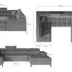 EDUARDO mõõdud u-kujuline nurgadiivan-voodi sistra mööbel moodne kodu uus sisustus