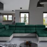 EDUARDO roheline-helehall u-kujuline nurgadiivan-voodi sistra mööbel moodne kodu uus sisustus