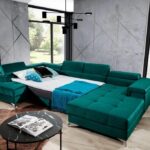 EDUARDO roheline u-kujuline nurgadiivan-voodi sistra mööbel moodne kodu uus sisustus 3