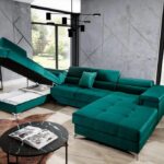 EDUARDO roheline u-kujuline nurgadiivan-voodi sistra mööbel moodne kodu uus sisustus 4