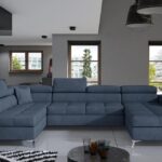 EDUARDO sinine u-kujuline nurgadiivan-voodi sistra mööbel moodne kodu uus sisustus