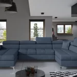 EDUARDO sinine u-kujuline nurgadiivan-voodi sistra mööbel moodne kodu uus sisustus 2