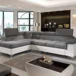 ERIDANO hall-valge L-kujuline nurgadiivanvoodi sistra mööbel elutuba moodne kodu uus sisustus 2