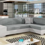 FABIO hall-valge L-kujuline nurgadiivanvoodi sistra mööbel elutuba moodne kodu uus sisustus 5