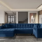 MONTEZ sinine Nube 40 U-kujuline nurgadiivan nurgadiivanvoodi diivanvoodi sistra mööbel moodne elutuba kaasaegne kodu mugav mööbel 2