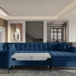 MONTEZ sinine Nube 40 U-kujuline nurgadiivan nurgadiivanvoodi diivanvoodi sistra mööbel moodne elutuba kaasaegne kodu mugav mööbel 4