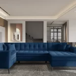 MONTEZ sinine Nube 40 U-kujuline nurgadiivan nurgadiivanvoodi diivanvoodi sistra mööbel moodne elutuba kaasaegne kodu mugav mööbel 5
