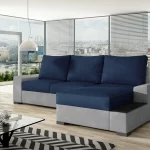 NEGRO sinine-hall Kronos 9-Paros 5 L-kujuline nurgadiivan nurgadiivanvoodi diivanvoodi sistra mööbel moodne elutuba kaasaegne kodu mugav mööbel 2