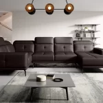 NEVIRO pruun Soft 66 U-kujuline nurgadiivan sistra mööbel moodne elutuba kaasaegne kodu mugav mööbel 4