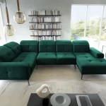 NEVIRO roheline Nube 35 U-kujuline nurgadiivan sistra mööbel moodne elutuba kaasaegne kodu mugav mööbel 4
