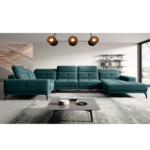 NEVIRO roheline Velvetmat 38 U-kujuline nurgadiivan sistra mööbel moodne elutuba kaasaegne kodu mugav mööbel 5