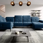 NEVIRO sinine Lukso 40 U-kujuline nurgadiivan sistra mööbel moodne elutuba kaasaegne kodu mugav mööbel 4